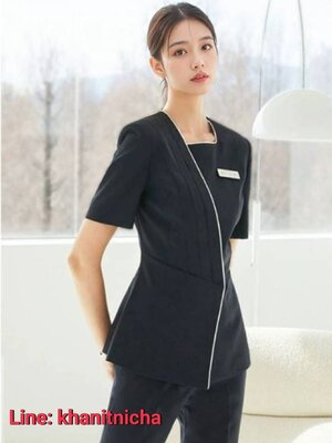 ชุดนวดสปา ชุดคลินิกความงาม ชุดพนักงานต้อนรับ ชุดทำงานโรงแรมเสริมสวยไฮเอนด์