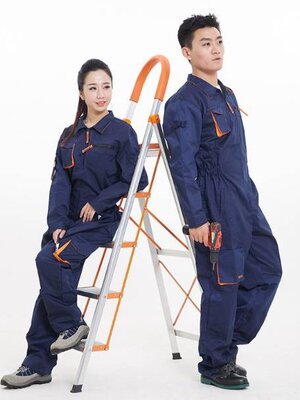 ชุดหมีช่างสีกรมท่า ชุดช่างวิศวกร ชุางกลโรงงาน