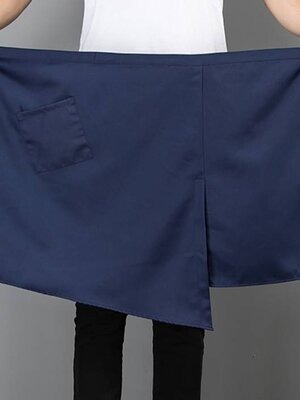 ผ้ากันเปื้อนสีกรม ผ้ากันเปื้อนพนักงานร้านกาแฟ ผ้ากันเปื้อนเชฟ ผ้ากันเปื้อนกุ๊ก