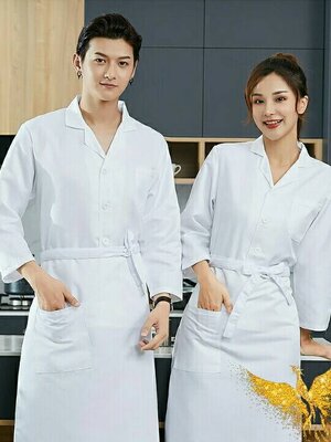 ชุดเชฟญี่ปุ่น ชุดซูชิกิโมโนร้านอาหารญี่ปุ่น เกาหลี