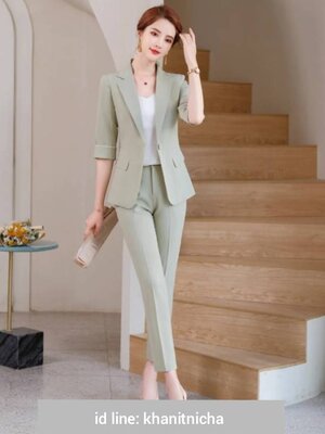 ชุดพนักงานต้อนรับโรงแรม ชุดพนักงานคลินิกความงาม ชุดสูท