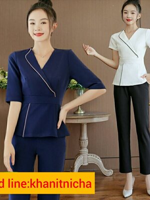ชุดคลินิกความงาม ชุดนวดสปา ชุดพนักงานต้อนรับ