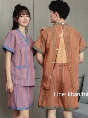 ชุดลูกค้านวดสปา ชุดนวดสปา ชุดนวดแผนไทย ชุดนวดแผนโบราณ สปา