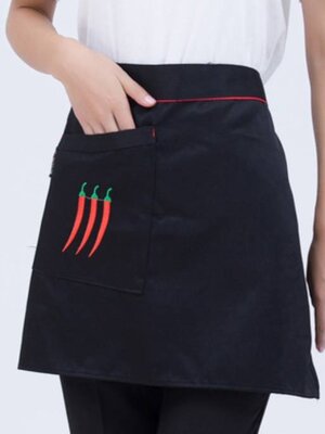 ผ้ากันเปื้อนลายพริก ผ้ากันเปื้อนเชฟ ผ้ากันเปื้อนกุ๊ก พ่อครัว แม่ครัว