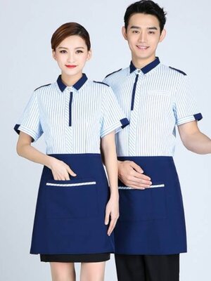 ชุดพนักงานเสริฟ ชุดพนักงานร้านอาหาร ร้านกาแฟ
