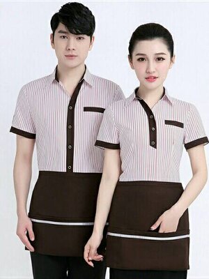 เสื้อพนักงานเสริฟ พนักงานร้านกาแฟ โรงแรม รีสอร์ท