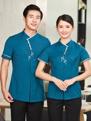 ชุดพนักงานร้านอาหาร ชุดฟอร์มพนักงานเสริฟ ชุดพนักงานต้อนรับ