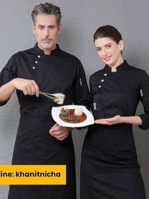 เสื้อเชฟ เสื้อกุ๊ก ชุดพนักงานร้านอาหาร