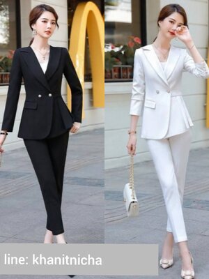 ชุดสูท ชุดออฟฟิศ ชุดพนักงานต้อนรับโรงแรม ชุดพนักงานคลินิกความงาม