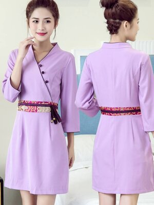 ชุดพนักงานนวดสปา ชุดคลินิกความงาม ชุดพนักงานต้อนรับ