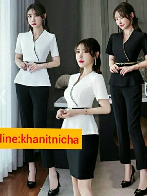 ชุดคลินิกความงาม ชุดนวดสปา ชุดพนักงานต้อนรับ