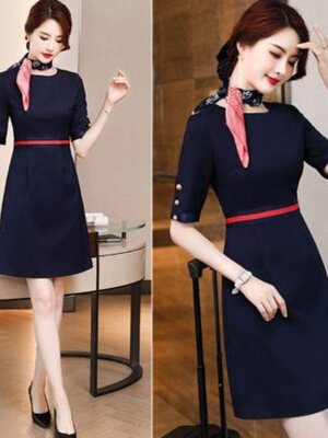 ชุดพนักงานขาย ชุดพนักงานต้อนรับ ชุดพนักงานขายเครื่องสำอาง