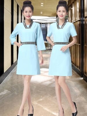 ชุดนวดสปา ชุดคลินิกความงาม ชุดพนักงานต้อนรับ ชุดสปา