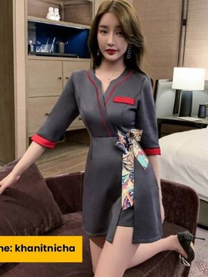 ชุดพนักงานต้อนรับ ชุดพนักนวดสปา ชุดพนักงานร้านเสริมสวย ซาวน่า