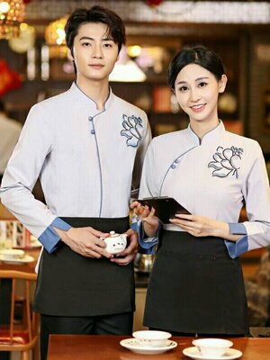 ชุดพนักงานร้านอาหารจีน ชุดพนักงานต้อนรับ