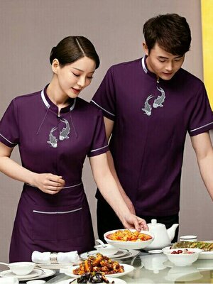 เสื้อพนักงานเสริฟร้านอาหารจีน ภัตตาคารจีน