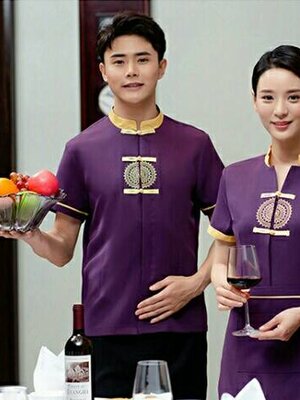 เสื้อพนักงานต้อนรับ เสื้อพนักงานร้านอาหารจีน ชุดพนักงานเสริฟ