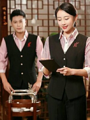 เสื้อพนักงานเสริฟ ร้านกาแฟ ร้านอาหาร ชุดพนักงานต้อนรับ