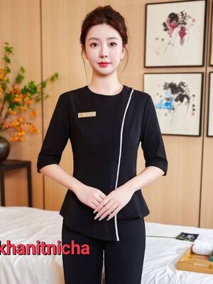 ชุดช่างเสริมสวย ชุดนวดสปา ชุดทำงานนวดเท้า ชุดคลินิกความงาม