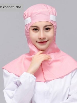 หมวกอนามัย หมวกโรงงาน หมวกป้องกันฝุ่นห้องปลอดเชื้อ