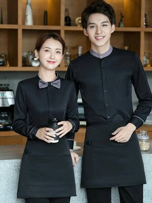 ชุดพนักงานเสริฟร้านกาแฟ ร้านอาหาร โรงแรม รีสอร์ท