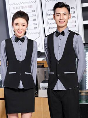 เสื้อกั๊กพนักงานไนท์คลับ บาร์ พนักงานโรงหนัง ชุดพนักงานร้านอาหาร