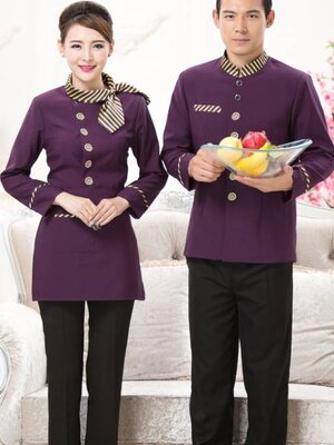 ชุดพนักงานเสริฟ ชุดพนักงานต้อนรับ โรงแรม ชุดพนักงานร้านอาหาร รีสอร์ท