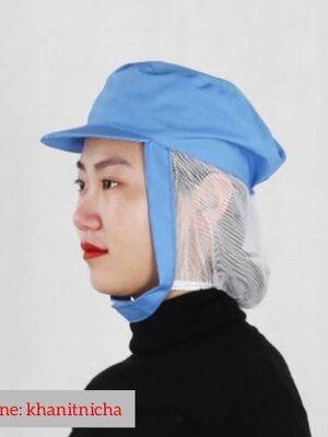 หมวกตาข่ายอนามัย หมวกโรงงานผลิตอาหาร หมวกป้องกันฝุ่น หมวกโรงงาน