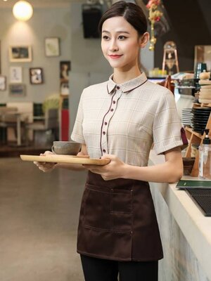 เครื่องแบบพนักงานเสิฟ ชุดพนักงานร้านอาหาร ร้านกาแฟ รีสอร์ท