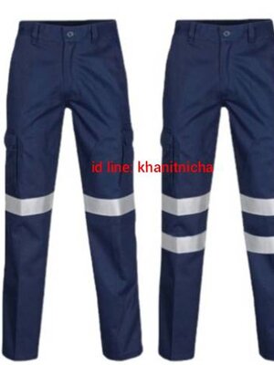 กางเกงช่างแถบสะท้อนแสง กางเกงช่างสีกรมท่า