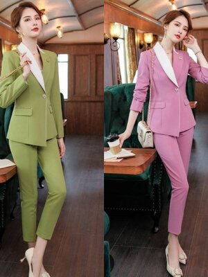 ชุดพนักงานต้อนรับ ชุดออฟฟิศ ชุดสูทกางเกง