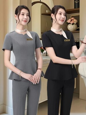 ชุดคลินิกความงาม ชุดพนักงานต้อนรับ ชุดร้านนวดสปา ชุดฟอร์ม ระดับไฮเอนด์