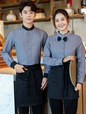 ชุดฟอร์มพนักงานร้านอาหาร ชุดฟอร์มพนักงานเสริฟ ชุดพนักงานร้านกาแฟ