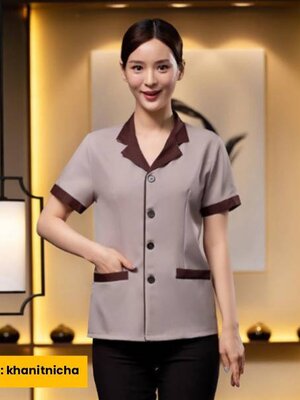 ชุดพนักงานทำความสะอาด เสื้อแม่บ้าน ชุดพนักงานโรงแรม