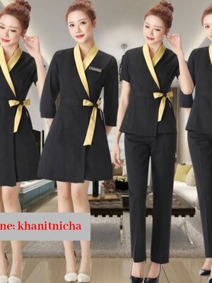 ชุดสปา ชุดคลินิกความงาม ชุดพนักงานต้อนรับ