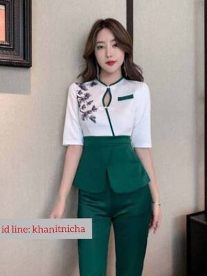 ชุดพนักงานร้านสปา ชุดนวด ชุดซาวน่า ร้านทำเล็บ ร้านเสริมสวย ชุดยูนิฟอร์ม