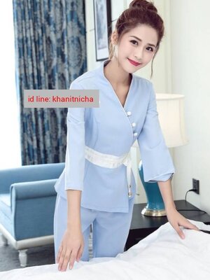 ชุดพนักงานนวดสปา ชุดคลินิกความงาม ชุดพนักงานต้อนรับ