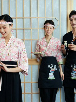 เครื่องแบบพนักงานเสริฟ ชุดฟอร์มพนักงานร้านอาหารญี่ปุ่น เกาหลี