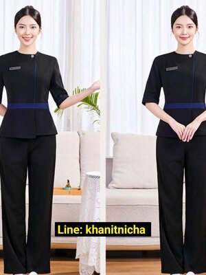 ชุดสปาเพื่อสุขภาพ ชุดนวดสปา ชุดพนักงานศูนย์ความงามทางการแพทย์ การแช่เท้า ร้านเสริมสวย (แยกขายเสื้อ)