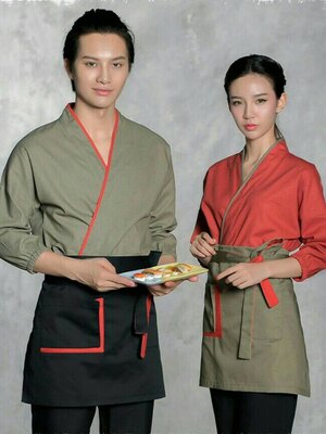 เครื่องแบบพนักงานเสริฟ ชุดฟอร์มพนักงานร้านอาหารญี่ปุ่น