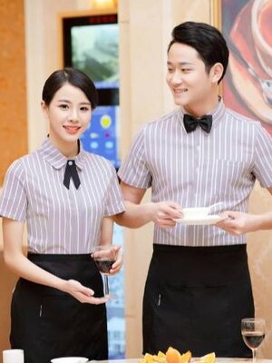 ชุดพนักงานเสริฟ ชุดพนักงานร้านอาหาร ร้านกาแฟ