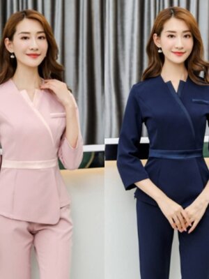 ชุดคลินิกความงาม ชุดพนักงานต้อนรับ ชุดพนักงานขาย