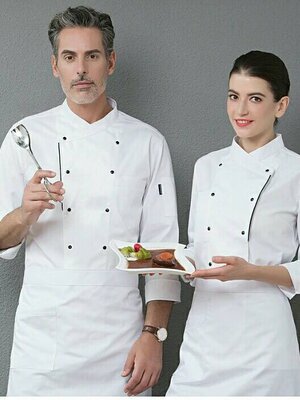 เสื้อเชฟสีขาว สีดำ เสื้อกุ๊ก เสื้อเชฟโรงแรม