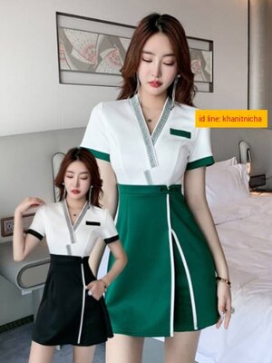 ชุดพนักงานนวดสปา ซาวน่า ชุดพนักงานไนท์คลับ คลินิกความงาม