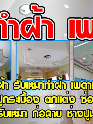 ช่างรับทำฝ้า โทร 065-8030205 ทาสีรั้วบ้าน รับปูกระเบื้อง ฉาบปูน ทำฝ้าและเพดาน ซ่อมหลังคารั่ว