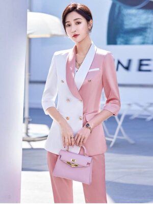 ชุดสูท ชุดพนักงานต้อนรับ ชุดคลินิกความงาม ชุดพนักงานออฟฟิศ