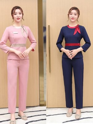 ชุดคลินิกความงาม ชุดพนักงานต้อนรับ ชุดสปา