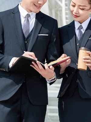 ชุดสูท ชุดออฟฟิศ ชุดสูทผู้บริหาร ชุดพนักงานต้อนรับโรงแรม สีดำ สีเทา สีกรมท่า