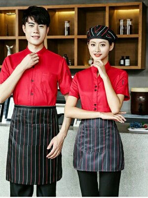 ชุดพนักงานร้านกาแฟ ร้านอาหาร รีสอร์ท โรงแรม