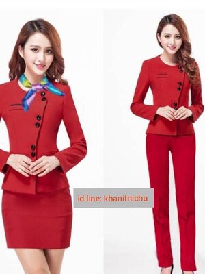 ชุดกระโปรงสูท ชุดพนักงานต้อนรับ ชุดพนักงานออฟฟิศ ชุดพนักงานห้างสรรพสินค้า